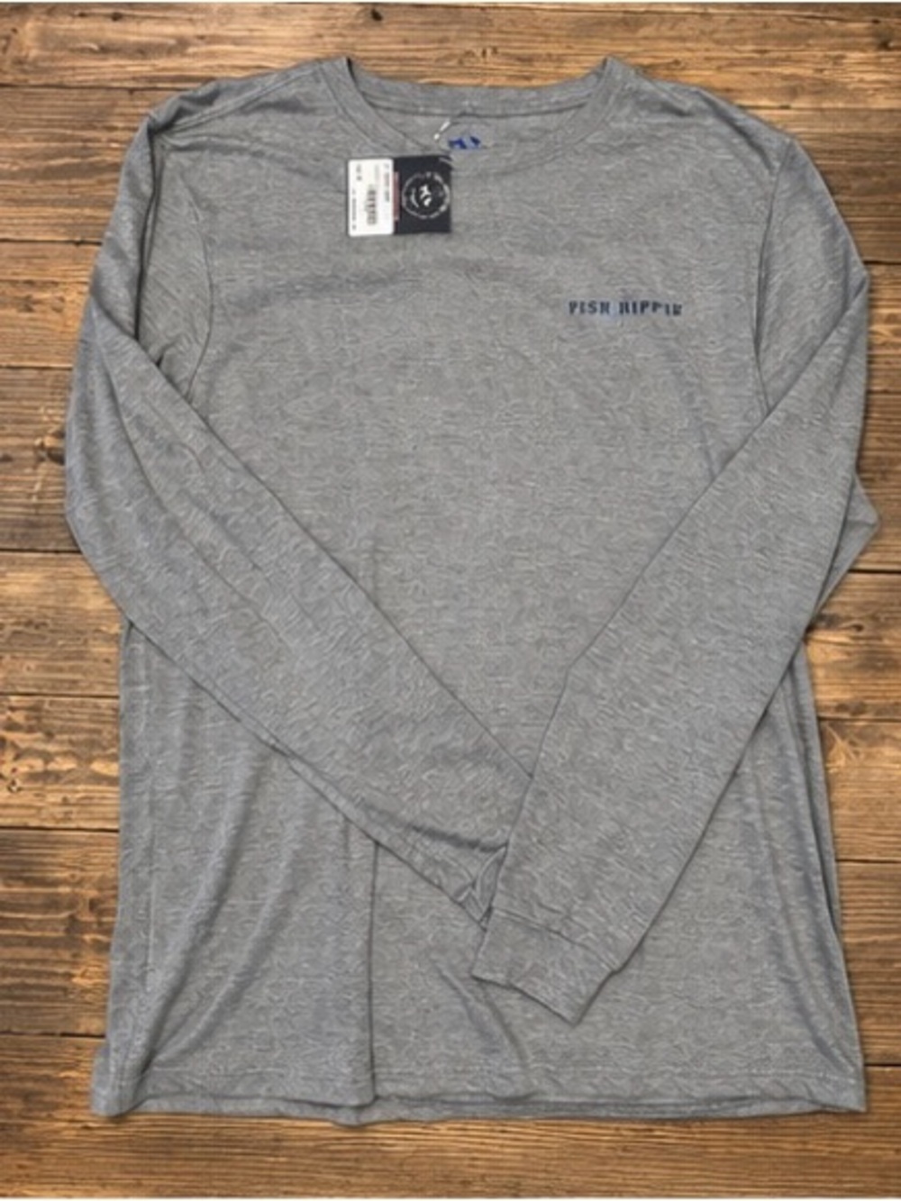 Fish Hippie Men’s Long Sleeve Crew in Heather Gray